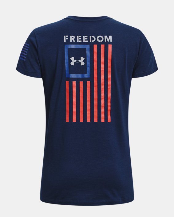 Women's UA Freedom Flag T-Shirt, Blue, pdpMainDesktop image number 5